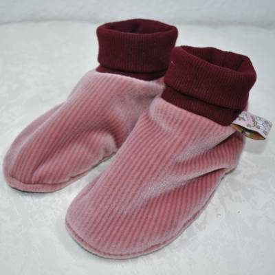 Kinderhausschuhe Gr.22 Rosa, rutschfest & warm für Mädchen, 14cm Sohle