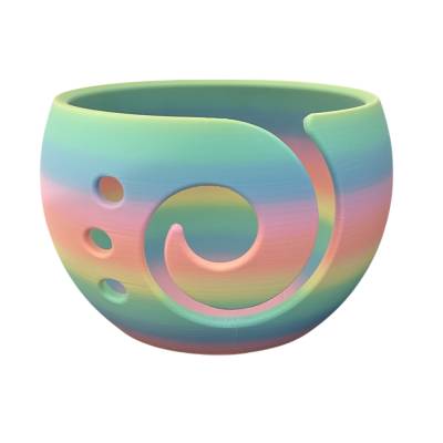 Garnschale Pastell-Rainbow| 3D-gedruckt | nachhaltiger Wollhalter aus PLA