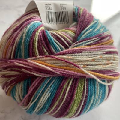 100g Sockenwolle Flotte Socke Merino Farbe 3182  Türkis,Erika,grün, Petrol