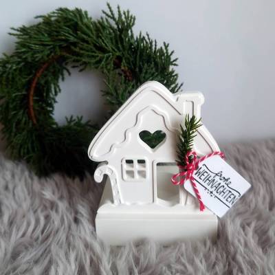 Teelichthalter Lebkuchenhäuschen – Weihnachtlicher Kerzenhalter als Geschenk