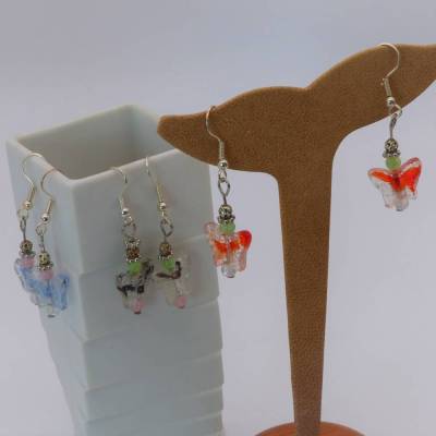 Ohrhänger - Ohrringe - Schmetterling - Farbwahl - Glasperlen - Ohrschmuck - Ohrhänger