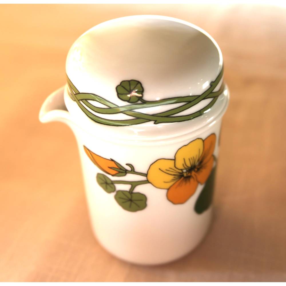 Vintage Milchkännchen mit Deckel Scandic Flowers Thomas