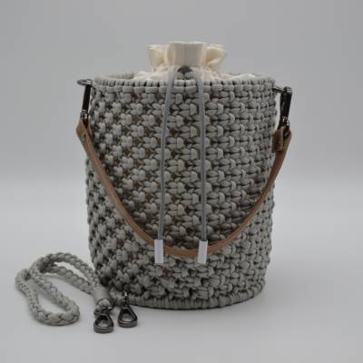 KnotLuna Bucket Bag  Handgefertigte Bucket Bag im Makramée-Stil