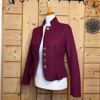 Damen-Walkjacke, Farbe: beere, Gr. 38