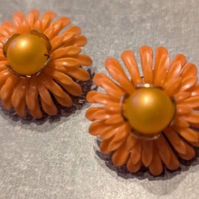 Ohrclips " Orange " 