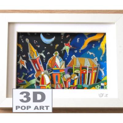 aachener dom 3d pop art bild aachen souvenir bunt gerahmt