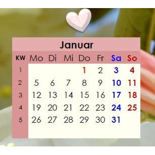 Jahreskalender 2026 auf einen Blick - Rhododendron China PDF – DIN A4 zum Ausdrucken Bild 2