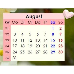 Jahreskalender 2026 auf einen Blick - Rhododendron China PDF – DIN A4 zum Ausdrucken Bild 4