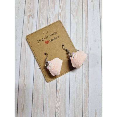 Ohrringe Ohrhänger kleine rosa Monster aus Harz – 3,5 cm – originelle Geschenkidee
