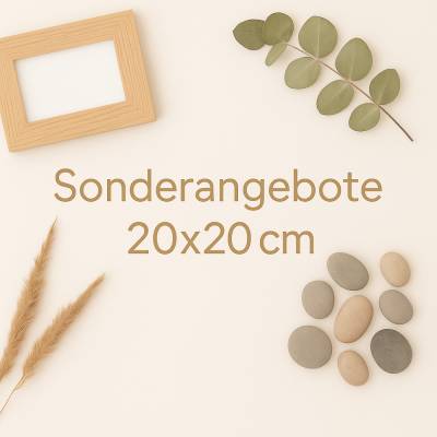 Handgefertigtes Steinbild 20x20 cm – Unikat aus Natursteinen, Rahmen wählbar