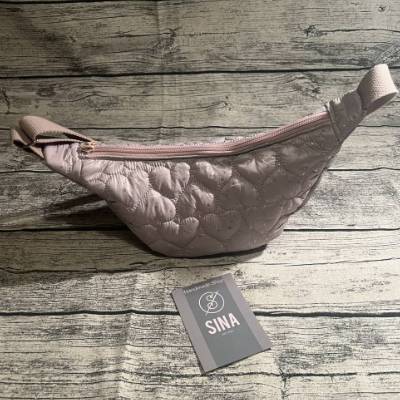 Prinzessinnentasche-rosa Herzen mit Glitzer-Steppstoff-Mädchentraum Moonbag-Handtasche