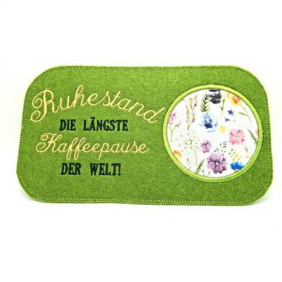 Stickdatei Mug Rug Rente