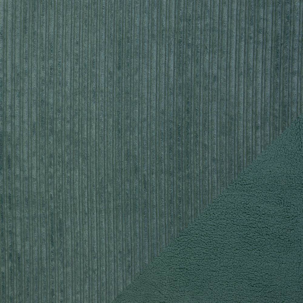 Doubleface Cordsamt Cordula mit Teddyplüsch-Abseite smaragd/smaragd (1m/16,-€) Bild 4