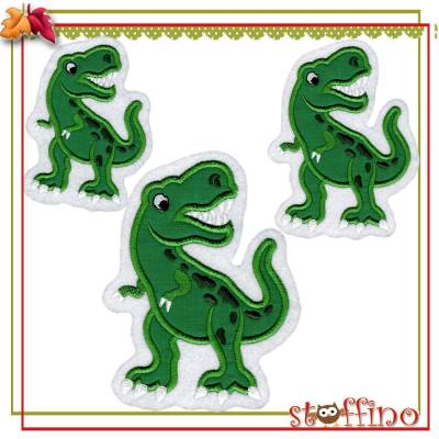 Dinosaurier Applikation zum Aufbügeln – Gesticktes Patch in 3 Größen für Kleidung & Accessoires