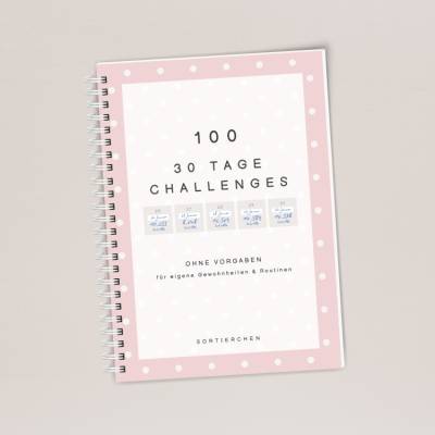 30 Tage Challenges A5 Spiral-Notizbuch für eigene Gewohnheiten & Routinen 