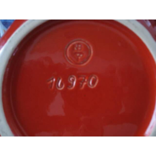 VintageKeramik Bowleservice 70er, sechseckig, Bild 2