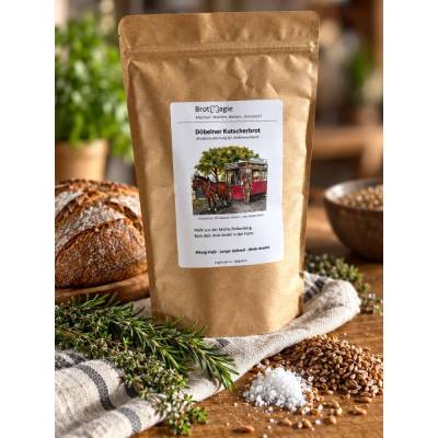 KUTSCHERBROT, Brotmagie, Brotbackmischung Dinkelmischbrot – ohne Zusätze, mit regionalem Mehl aus der Mühle Polkenberg