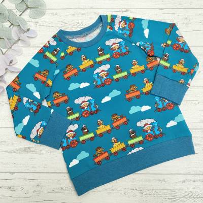 Langarmshirt Unser Sandmännchen Größe 92 – Kinder Pullover mit Pittiplatsch, Moppi und Schnatterinchen