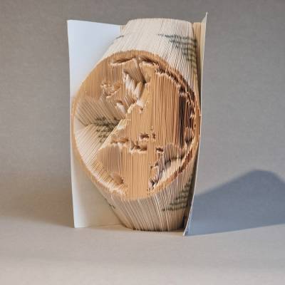 Book Art Faltanleitung Globus digital Buchkunst svg pdf