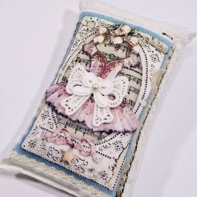 Lavendelkissen Ballerina Rosen Glitzer Tutu Duftkissen Handmade