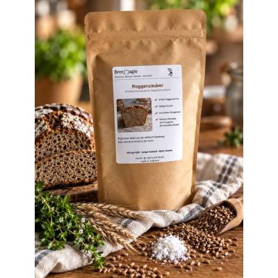 Roggenzauber Rustika, Brotbackmischung ROGGENmischbrot, Brotmagie – ohne Zusätze, Mehl aus der Mühle Polkenberg