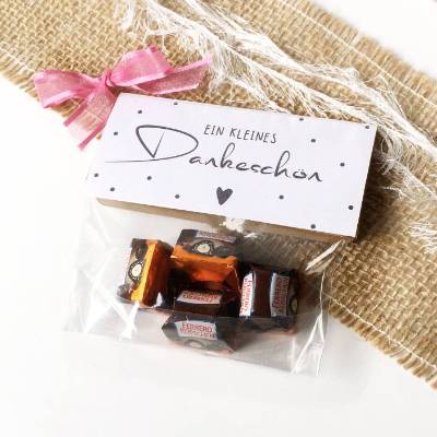 Druckvorlage Danke, kleines Dankeschön Mitbringsel, Kleinigkeit Geschenkidee, PDF Tütenklappe, DIY Vorlage zum Ausdrucke