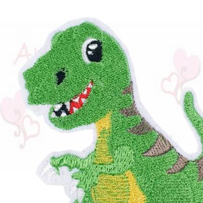 Patch/ Applikation/ Aufnäher/ Bügelbild/ T-Rex (3 Größen)/ Filz gestickt / Dinosaurier / Schultüte