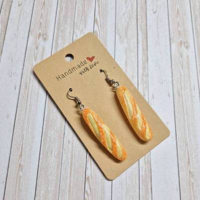 Ohrringe Ohrhänger Baguette aus Harz – 6 cm – originelle Geschenkidee