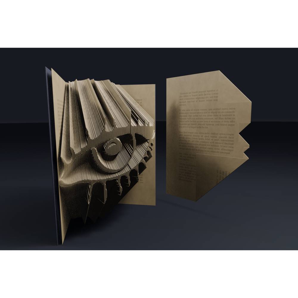 Book Art Faltanleitung Auge digital Buchkunst svg pdf Bild 10