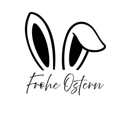 Frohe Ostern Hasenohren PNG SVG Datei - Download Plotterdatei - Plotter File - Häschen Frühling