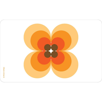 Frühstücksbrettchen Retrospots, 60er Jahre graphisches Muster mit Kreisen in Retrofarben