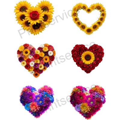 Blumengrüße in Form eines Herzens für jede Gelegenheit