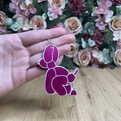 Schlüsselanhänger Hund kackend links