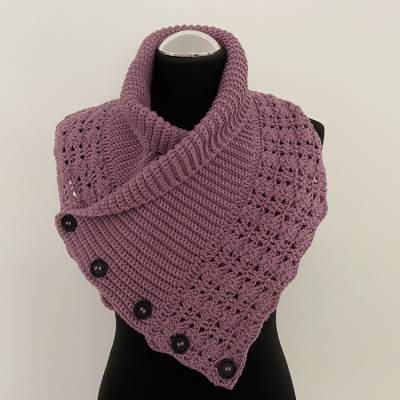 Häkelanleitung - Kragenschal "Vintertid"