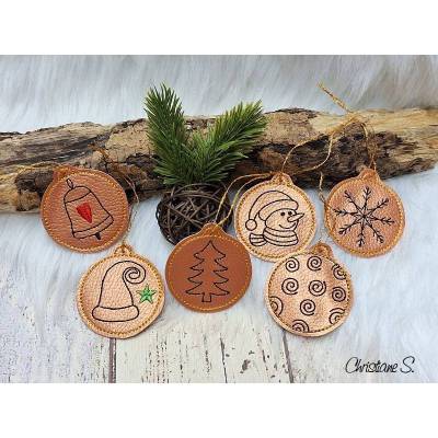 6 Weihnachtskugeln, Super Weihnachts-Deko, als  Anhänger, Baumler, Fensterdeko