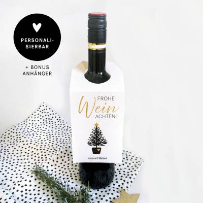 Flaschenanhänger + Geschenkanhänger | Anhänger für Flaschen | Geschenkidee Weihnachten | Ausdruck