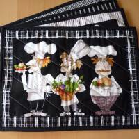 Tischsets mit fröhlichen Köchen zum Wenden Platzsets Tischmatte Platzmatte Platzdeckchen Platzset Tischgedeck Deckchen
