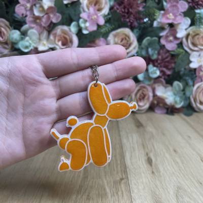 Schlüsselanhänger Hund kackend rechts