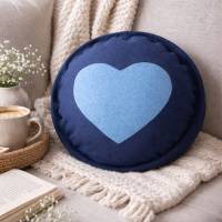 Herz-Kaschmir-Kuschelnissen  35 cm aus Upcycling- Kaschmir nachhaltig warm weich bequem perfekt auch als Geschenk für Ki