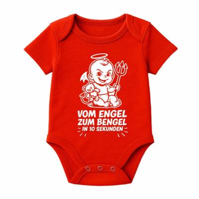 Kurzarm Baby Body bedruckt mit Motiv SCHREIANLEITUNG