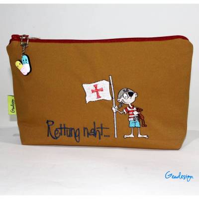 Kinder-Notfalltasche "Kleiner Pirat" aus Softshell – wasserabweisend & bestickt