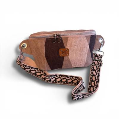 Canvas & Cord Crossbag – Robuste Umhängetasche in Natur & Braun, 30 x 16 cm, für Alltag & Reisen
