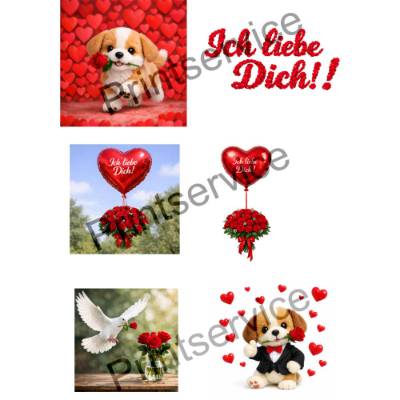 Hochzeitstag, Valentinstag, Verlobung, Glückwünsche, Liebe, ClipArt, 6 Bilder