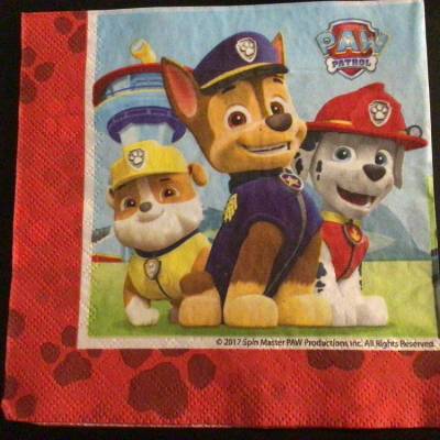 Servietten Kinder - Paw Patrol blau