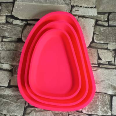 Deko-Tablett Oval Dopamin decor – Minimalistisch, auffällig und wandelbar.Neon pink matt
