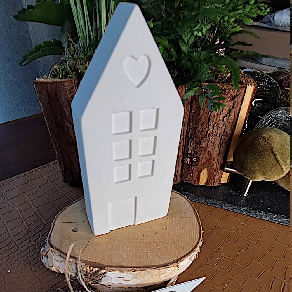 Lichthäuser Weiß Modern Nordisch – Handgemachte Keramik Deko Häuser in 5 Varianten Bild 6