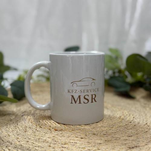Personalisierte Logo Tasse – Bedruckte Keramiktasse mit eigenem Firmenlogo | Geschenk Mitarbeiter, Kunden, Wunschmotiv, 
