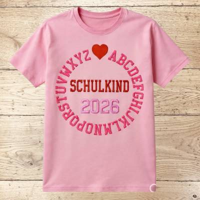 Stickdatei Einschulung Schulkind 2026 mit Herz Set – Liebevolles Design für Schultüten & Shirts