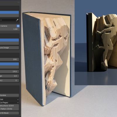 Blender Add-on zum Erstellen von BookArt Faltkunst Blender 4.5
