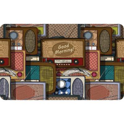 Frühstücksbrettchen Good Morning, mit einer Sammlung Retro-Radios